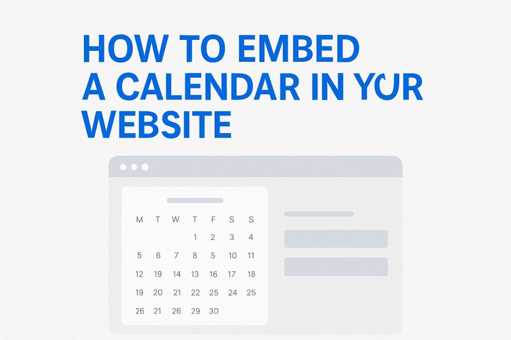 How to Embed a Calendar in Your&nbsp;Website